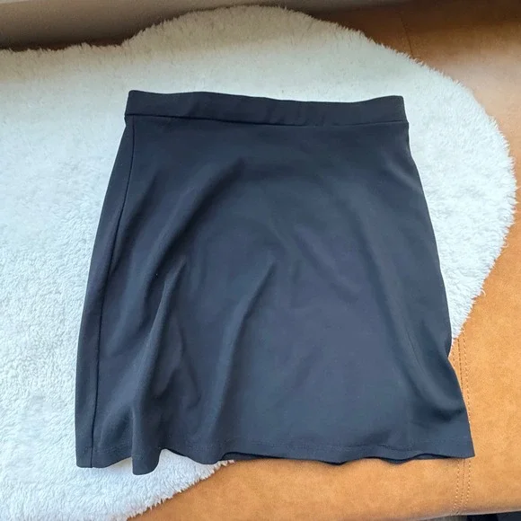 Axxess Vintage Black Mini Skirt Made in USA Stretchy Bodycon Small 30005-1 - Picture 7 of 7